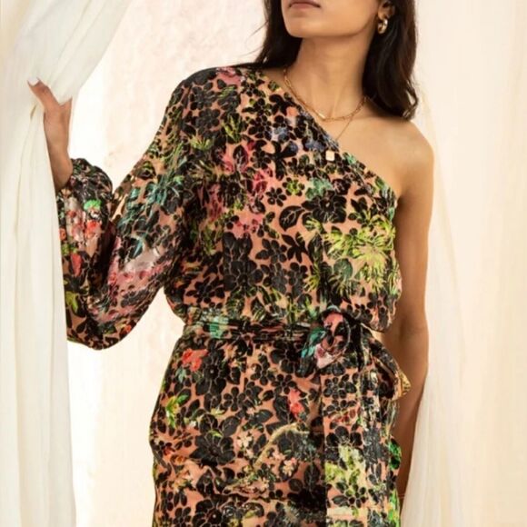 HEMANT AND NANDITA NEW WITH TAGS HN-VEENA-605 DRESS IN BLACK SIZE MEDIUM - Picture 6 of 8